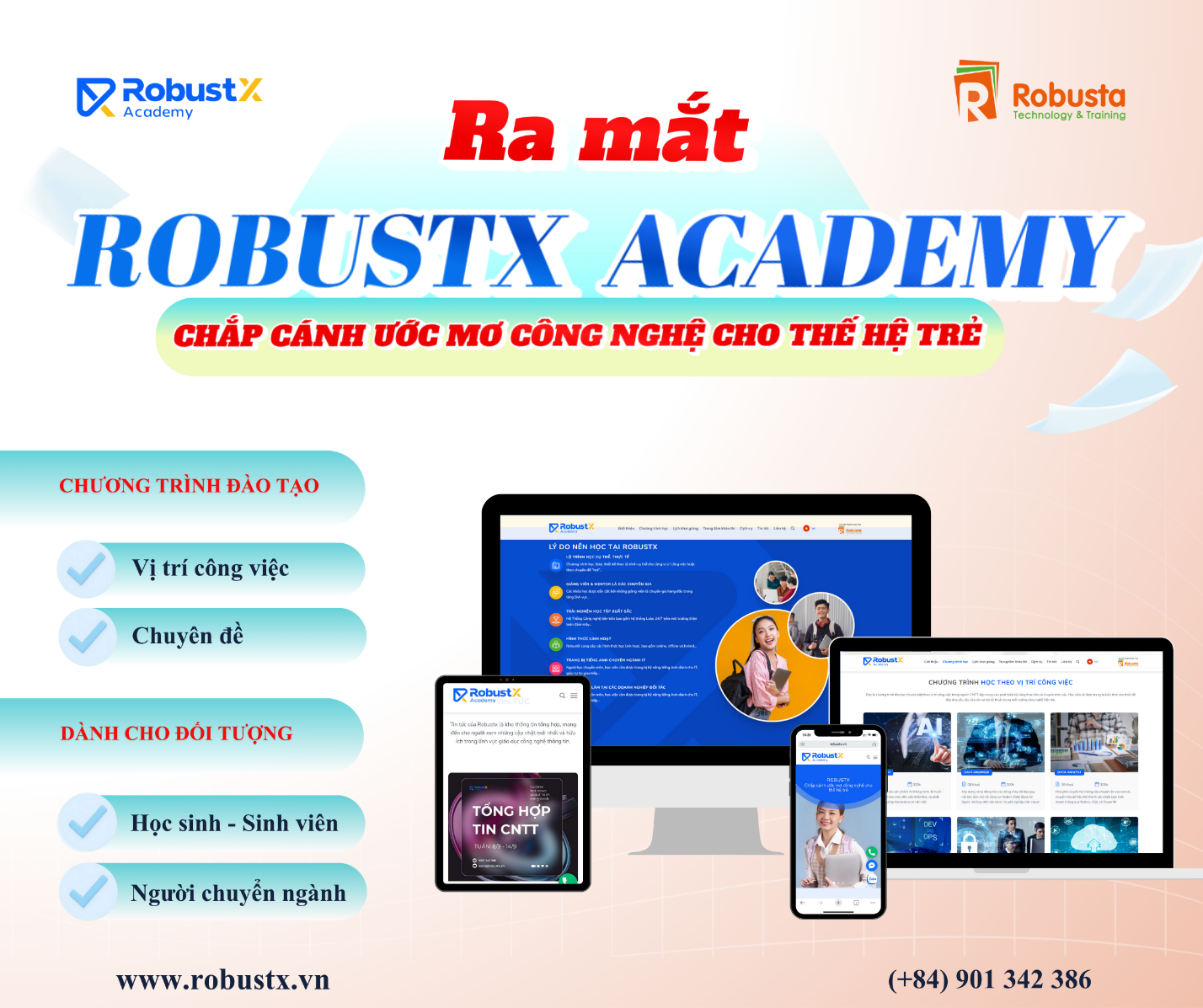 RobustX Academy – Chắp cánh ước mơ công nghệ cho thế hệ trẻ