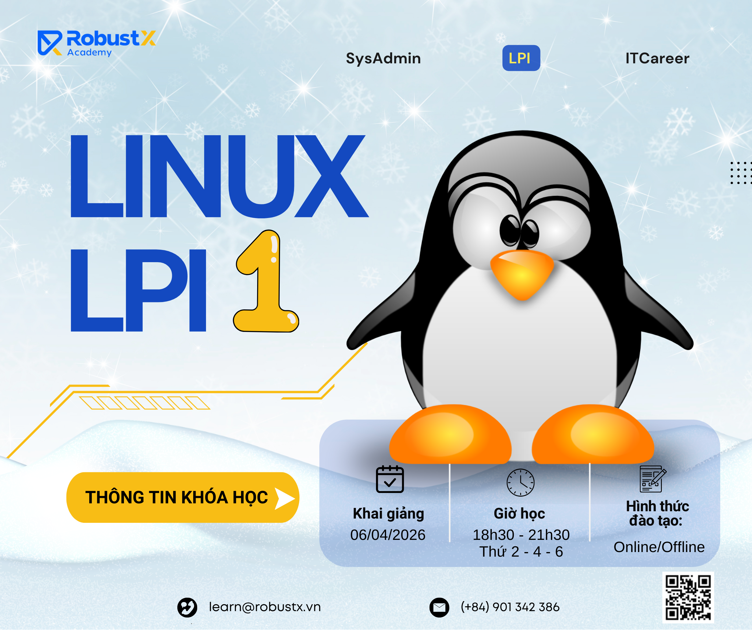 🚀 LÀM CHỦ LINUX – MỞ KHÓA SỰ NGHIỆP DEVOPS & SYSTEM ADMIN CÙNG LPIC-1